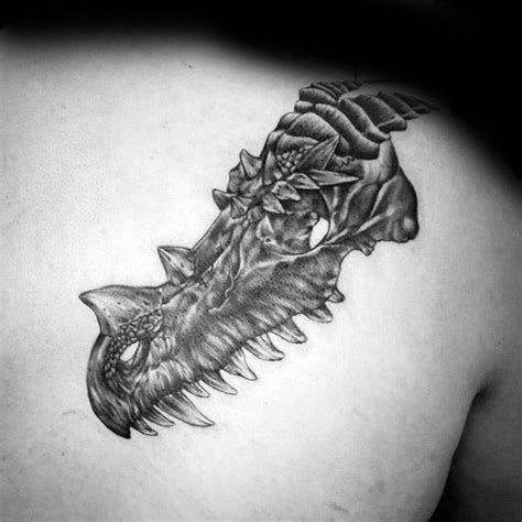 60 Awesome Dragon Skull Tattoo Designs For Men