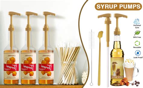 Amazon Com Jimoco Syrup Pump Dispenser With Torani Coffee Amp Tea Syrup