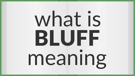 Another Word For Bluff