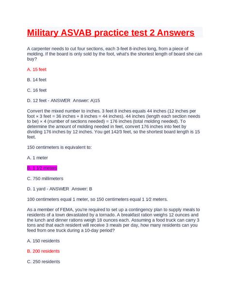 Asvab Practice Test For Navy