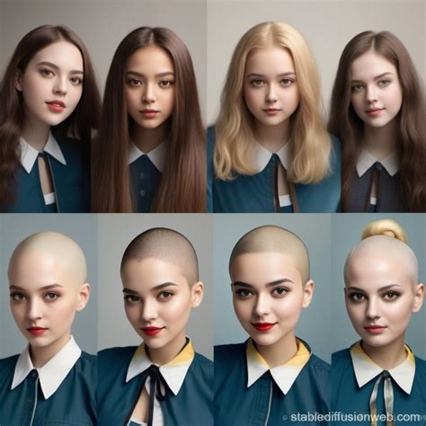 Bald Women Shaved Heads Stable Diffusion Online