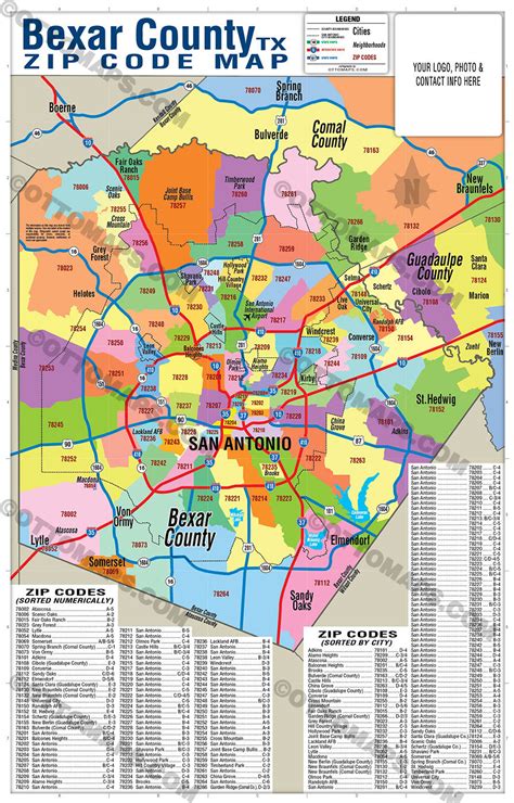 Bexar County Zip Code Map Zip Code Map Bexar County Map