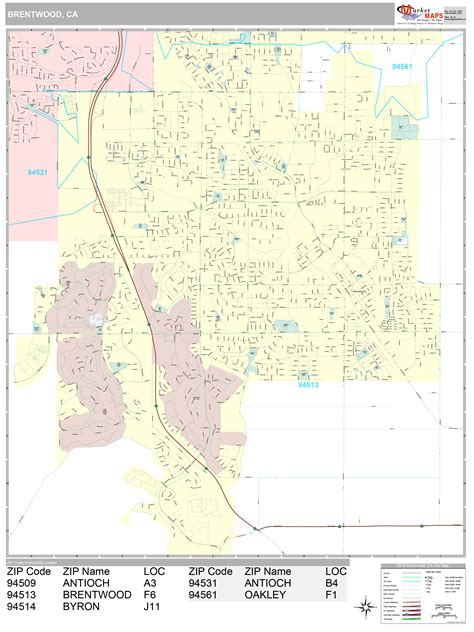 Brentwood City Ca Zip Code Map