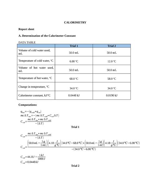 Calorimetry Data Sheet vs. Alternative Methods: Which Provides Better Insights