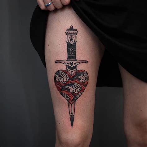 Dagger Heart Tattoo