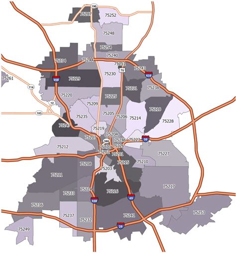 Dallas Metro Zip Code Map Dallas County Tx Map Mapsofworld