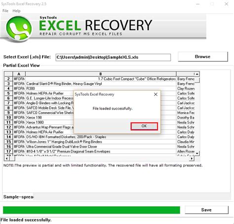 Excel Data Recovery Tool