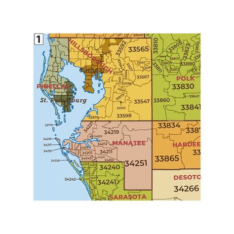 Florida Zip Code Boundary Map
