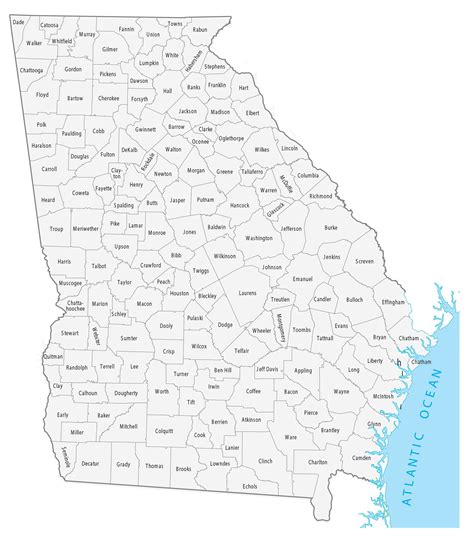 Georgia Printable Map