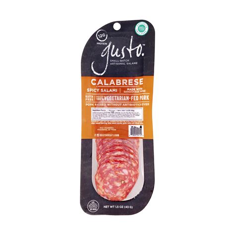 Gusto Sliced Calabrese Salami Snack Pack 1 5 Oz Gusto Sliced Calabrese Salami Snack Pack 1 5 Oz