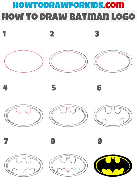 How To Draw Batman Logo Tutorial