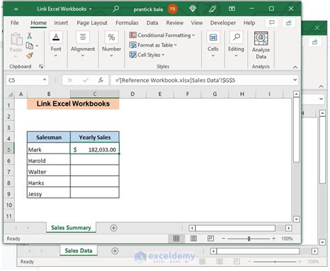 How To Link Workbooks In Excel
