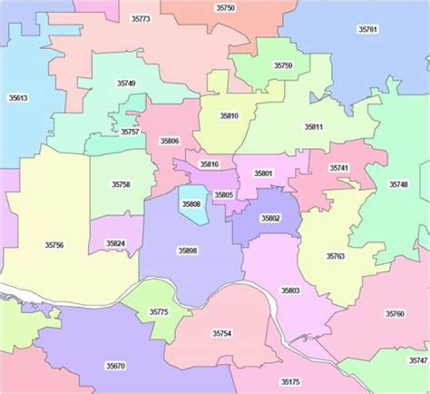 Huntsville Zip Code Map