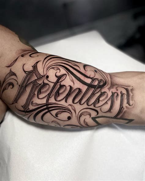 Inner Bicep Tattoo Men