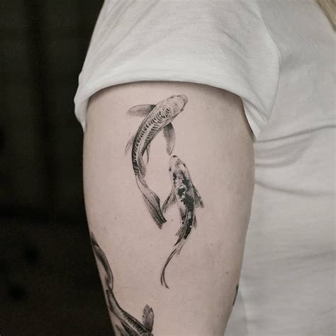 Koi Fish Pond Tattoo