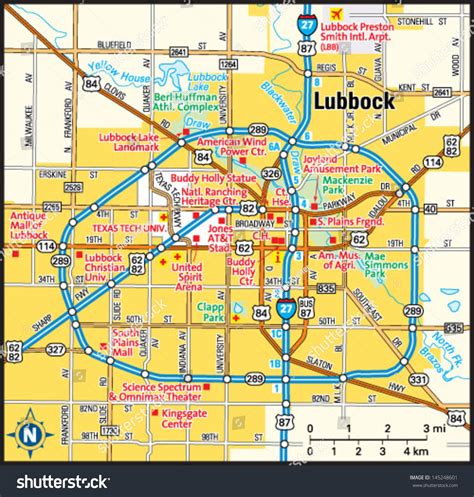 Lubbock Wall Map Texas Map Store