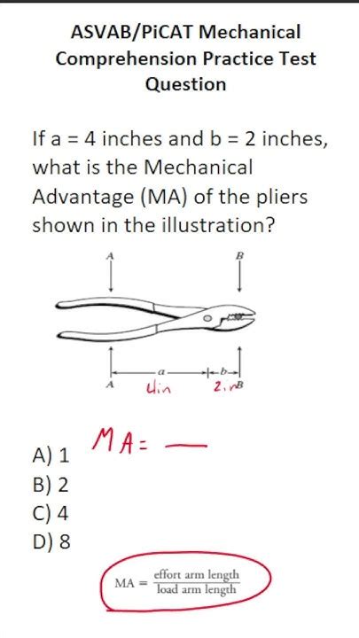 Mechanical Advantage Mechanical Comprehension Practice Test Question Mechanical Advantage Mechanical Comprehension Practice Test Question