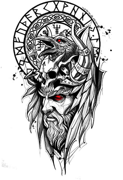 Norse Viking Warrior Tattoo Designs