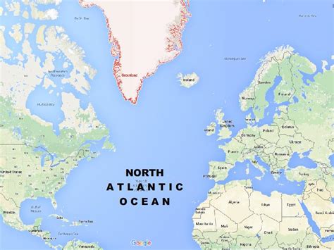Northern Atlantic Map Atlantic Ocean Map