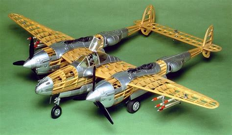 P 38 Lightning Model Wood