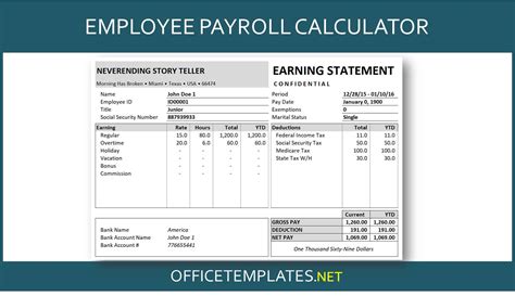 Payroll Calculator Pa