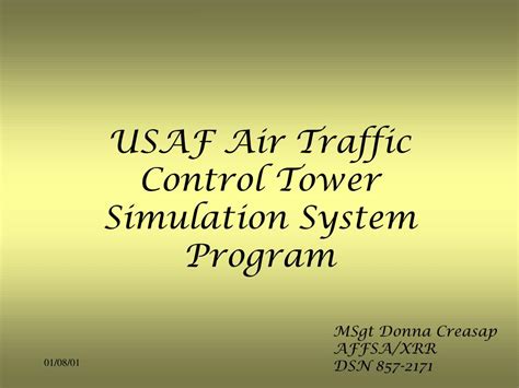 Ppt Usaf Air Traffic Control Tower Simulation System Program Ppt Usaf Air Traffic Control Tower Simulation System Program
