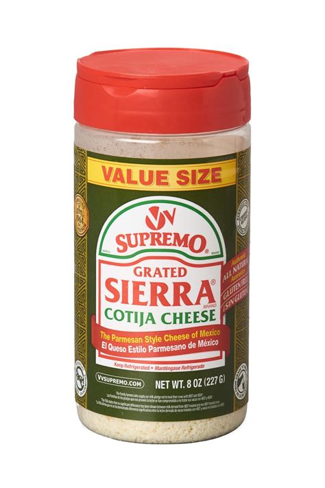 Queso Cotija Shaker 8 Ounce Size 6 Per Case