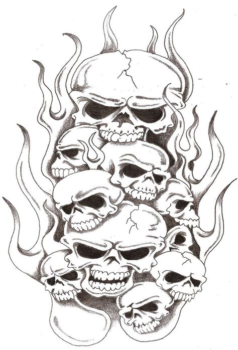 Skull Tattoo Stencil Designs Printable Calendars At A Glance