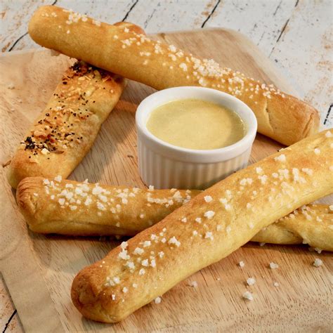 Soft Pretzel Sticks With Honey Mustard Dip