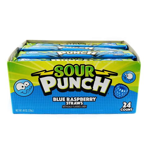 Sour Punch Blue Raspberry Straws 2Oz Tray 24 Pack Sour Punch Blue Raspberry Straws 2Oz Tray 24 Pack