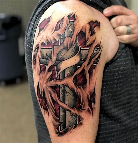 Tearing Skin Tattoo