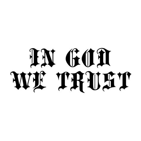 Typography In God We Trust