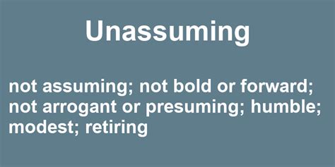 Unassuming Definition Unassuming Definition