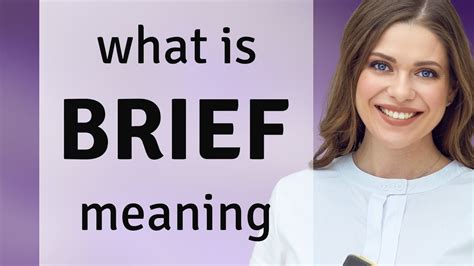 What Does Brief Mean