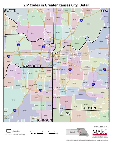 Zip Code Map Greater Kansas City