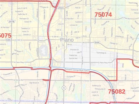 Zip Code Plano Texas Usa